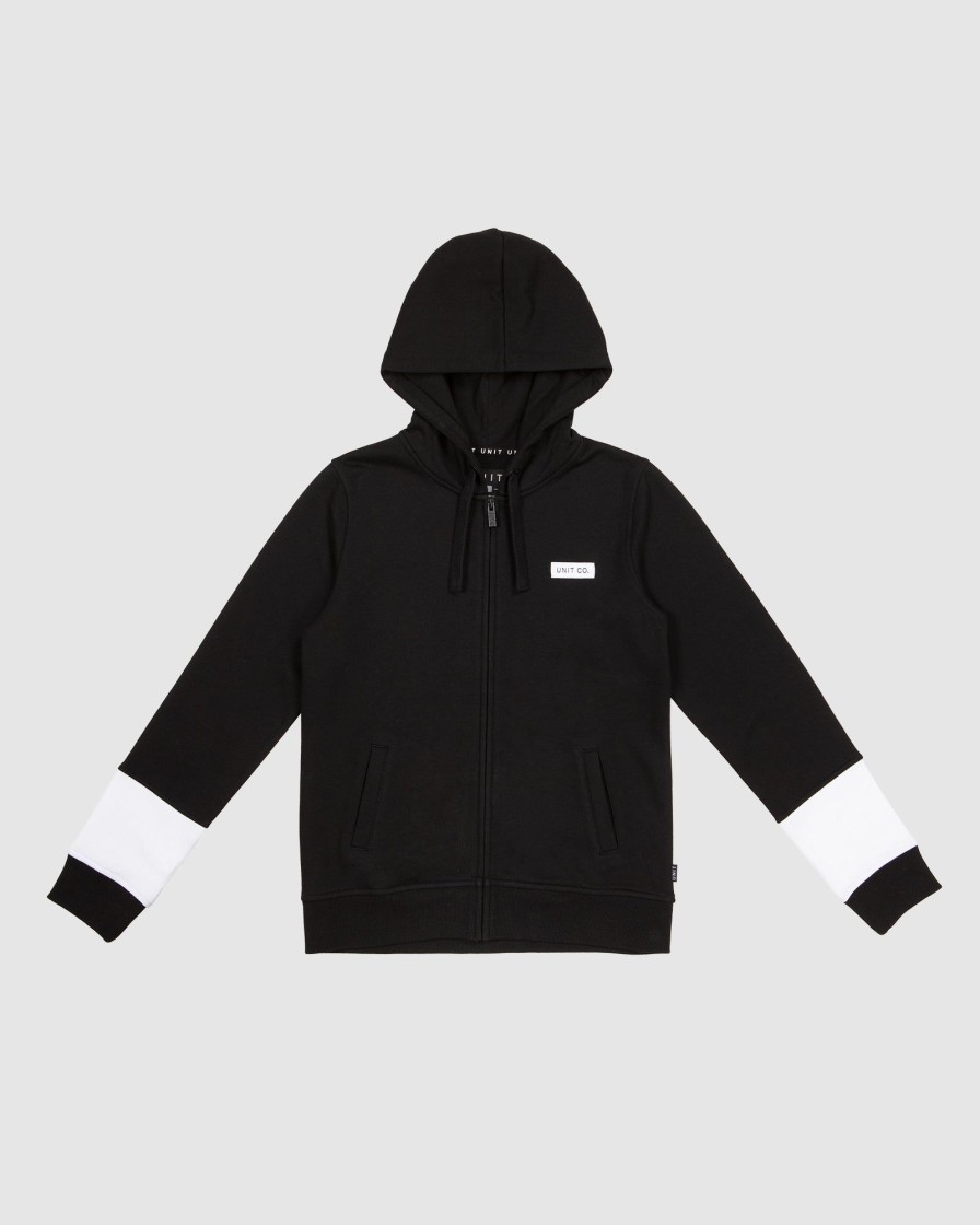 Sports UNIT Youth | Unit Youth Low Key Zip Thru Hoodie Black