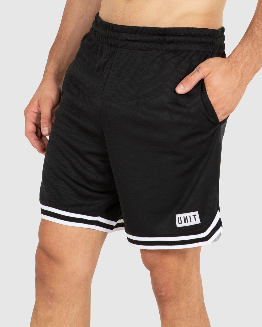 Mens UNIT | Unit Mens Stack 19" Sport Shorts Black