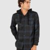 Mens UNIT | Unit Chester Mens Hooded Flannel Shirt