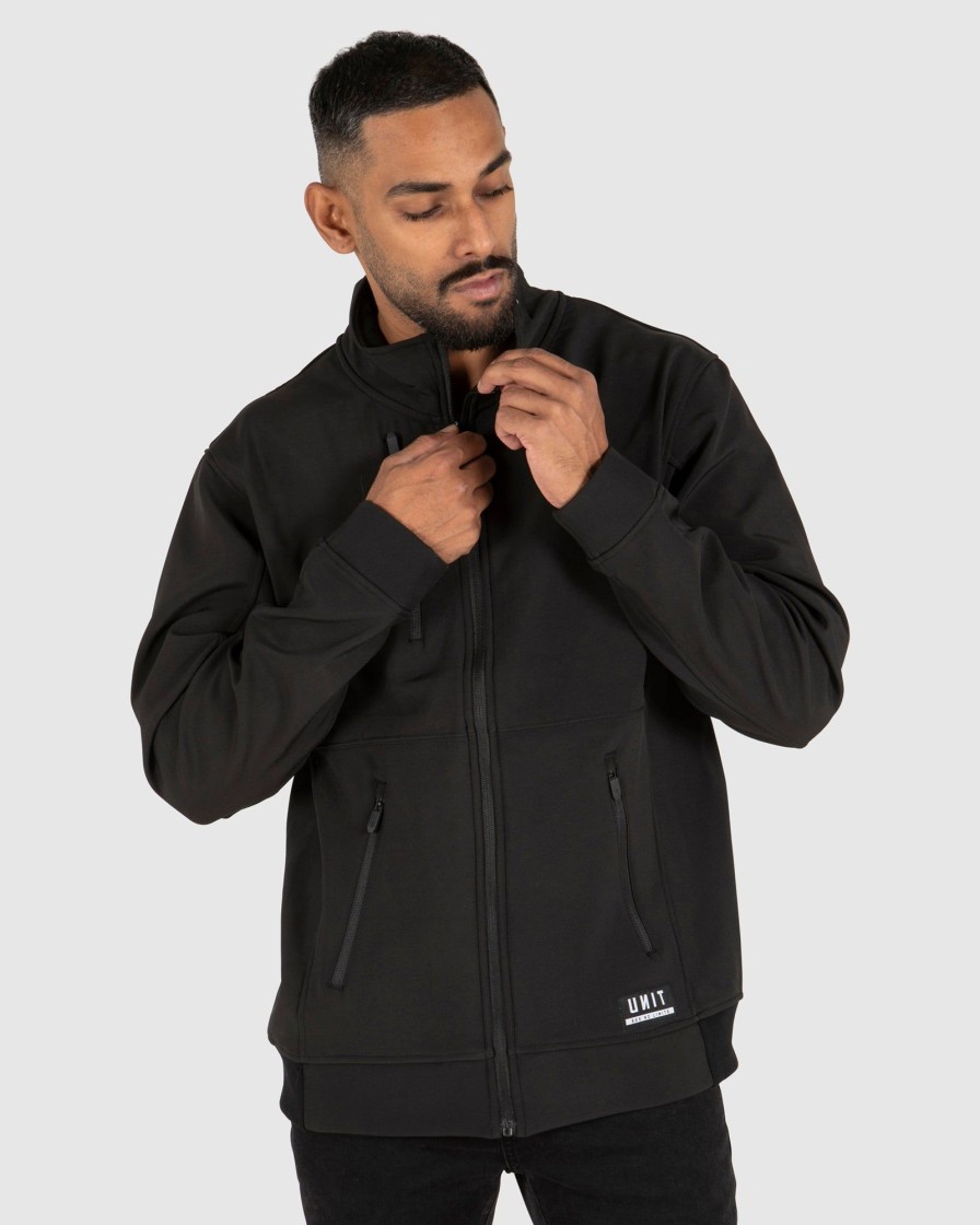 Workwear UNIT Mens Tops | Unit Mens Factor Jacket (Soft Shell) Black