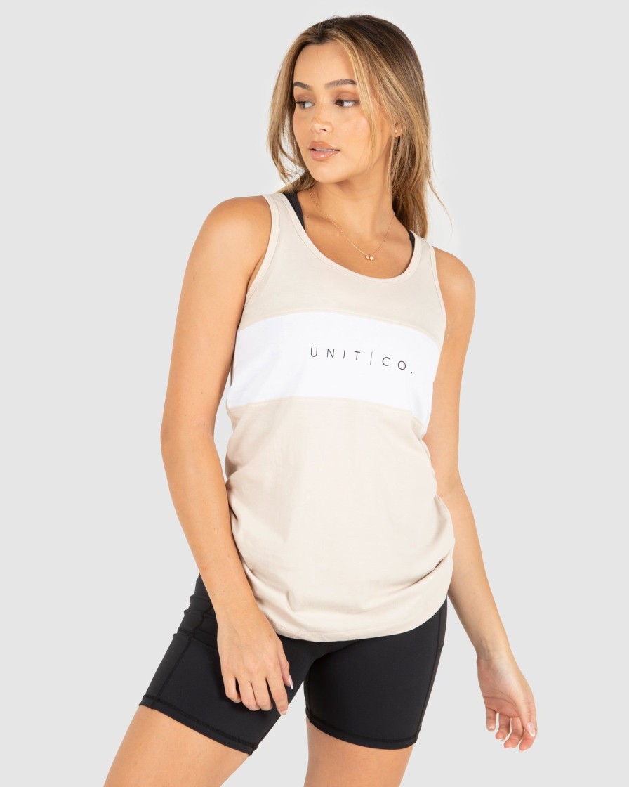 Ladies UNIT Tees / Singlets / Sport Bras | Unit Jasper Ladies Singlet Cement