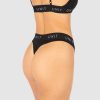 Workwear UNIT Socks & Underwear | Unit Layer Ladies Thong Black