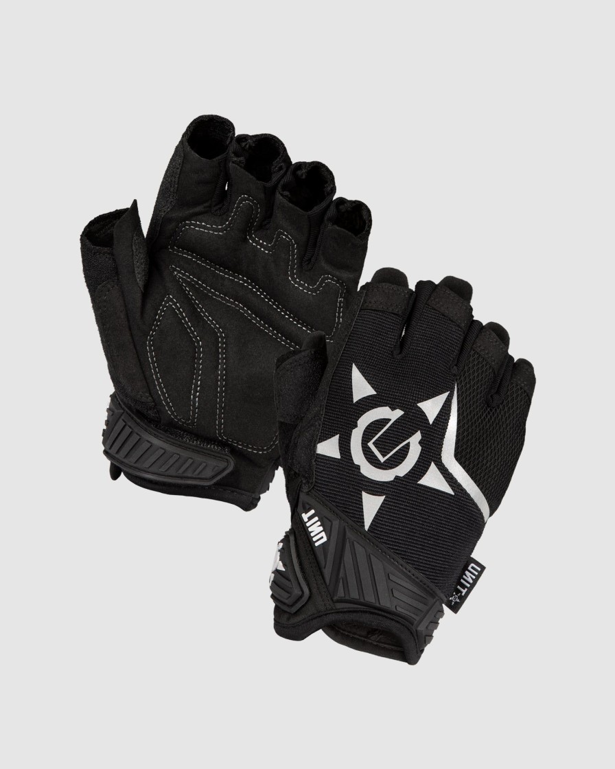 Sports UNIT Accessories | Unit Flex Guard Fingerless Work Wear Gloves Black