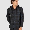 Mens UNIT | Unit Chester Mens Hooded Flannel Shirt