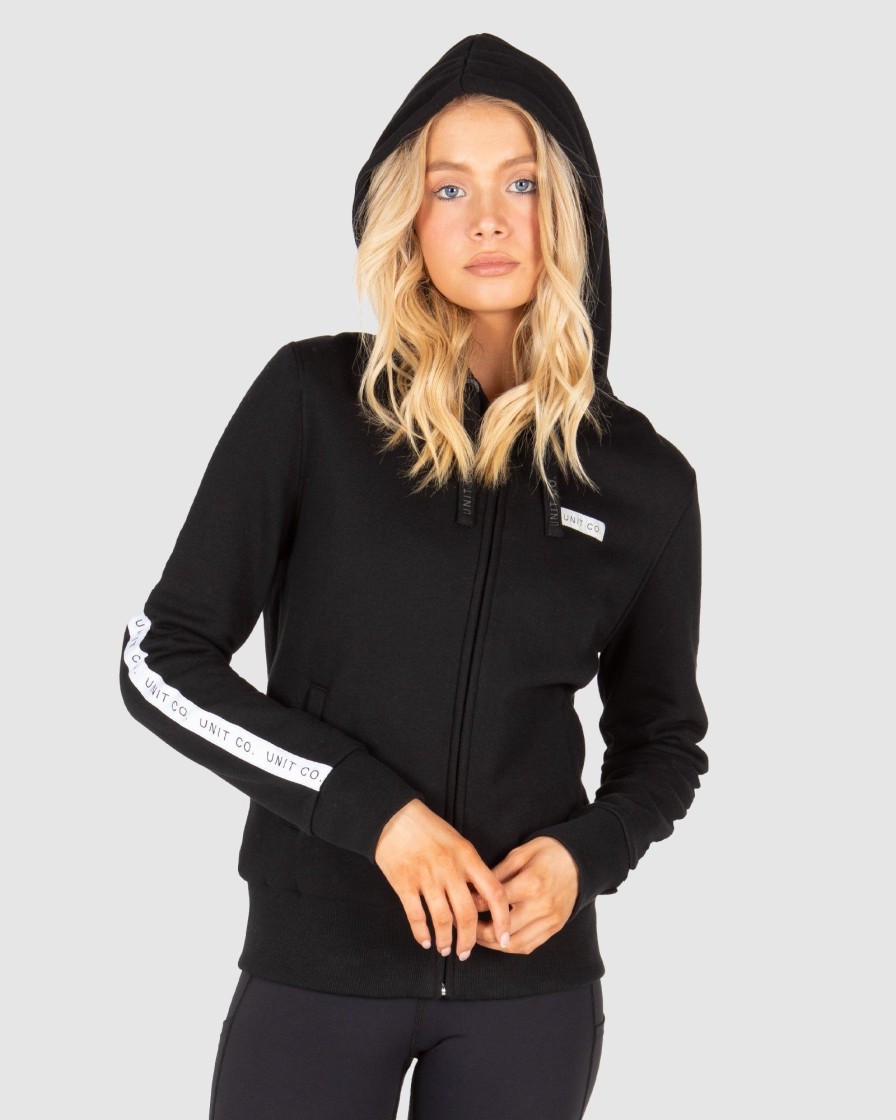 Ladies UNIT | Unit Tia Ladies Zip Thru Hoodie Black