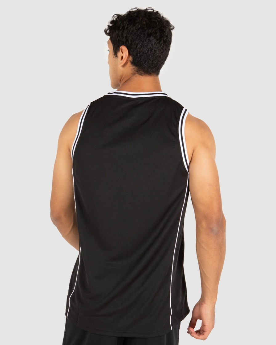 Workwear UNIT Mens Tops | Unit Mens Stack Sports Tank Black