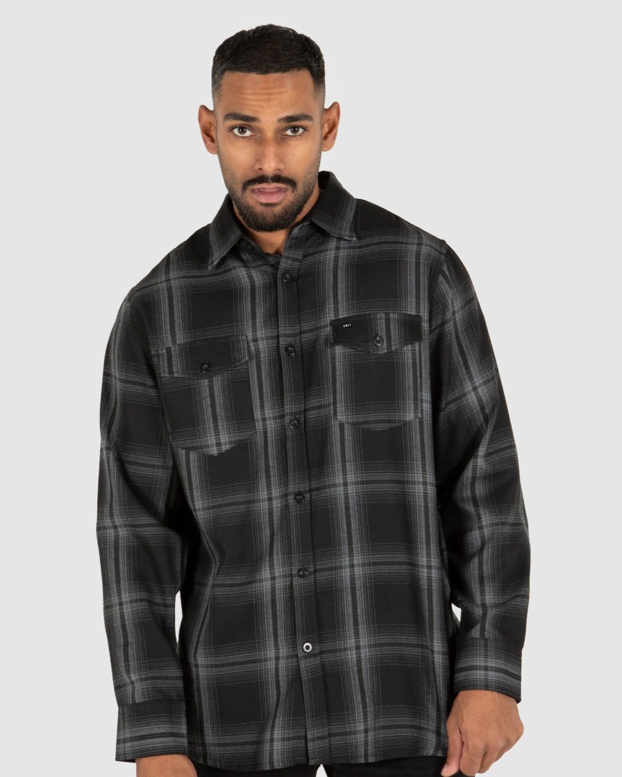 Workwear UNIT Mens Tops | Unit Mens Newtown Flannel Shirt