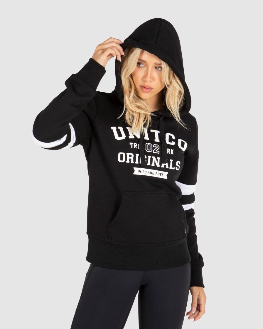 Ladies UNIT | Unit Ladies College Pullover Hoodie Black