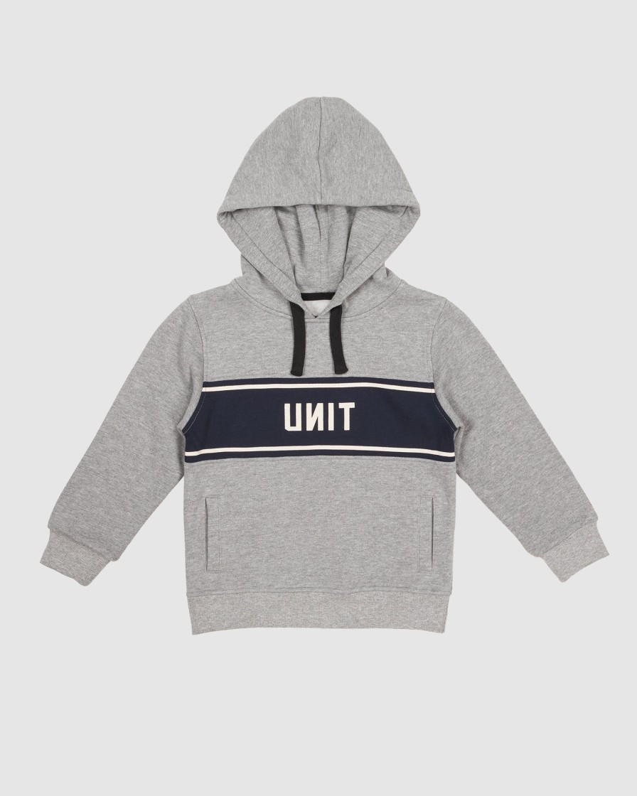 Youth UNIT | Unit Kids Valley Pullover Hoodie Grey Marle